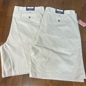 Vineyard Vines Cream Flat Front Men Shorts 42 Classic fit 9”